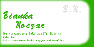 bianka moczar business card